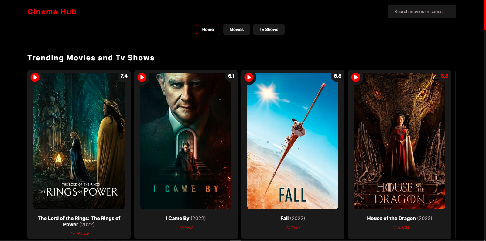 CinemaHub (Movie & TV Info)